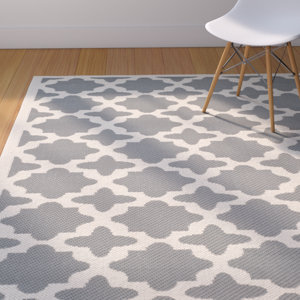 Fredricks Anthracite & Beige Indoor/Outdoor Area Rug