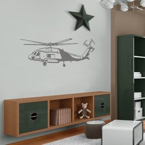 Camo Hellicopter Sudden Shadow Wall Decal