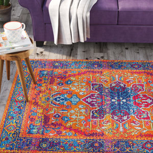 Alijah Orange Area Rug