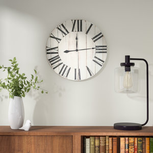 Philip Rustic Roman White Extra Large Wall Clock