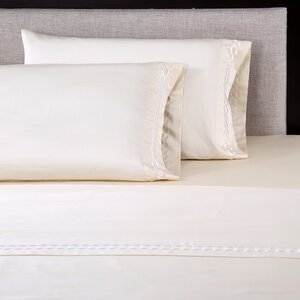 4 Piece 600 Thread Count Cotton Embroidered Sheet Set