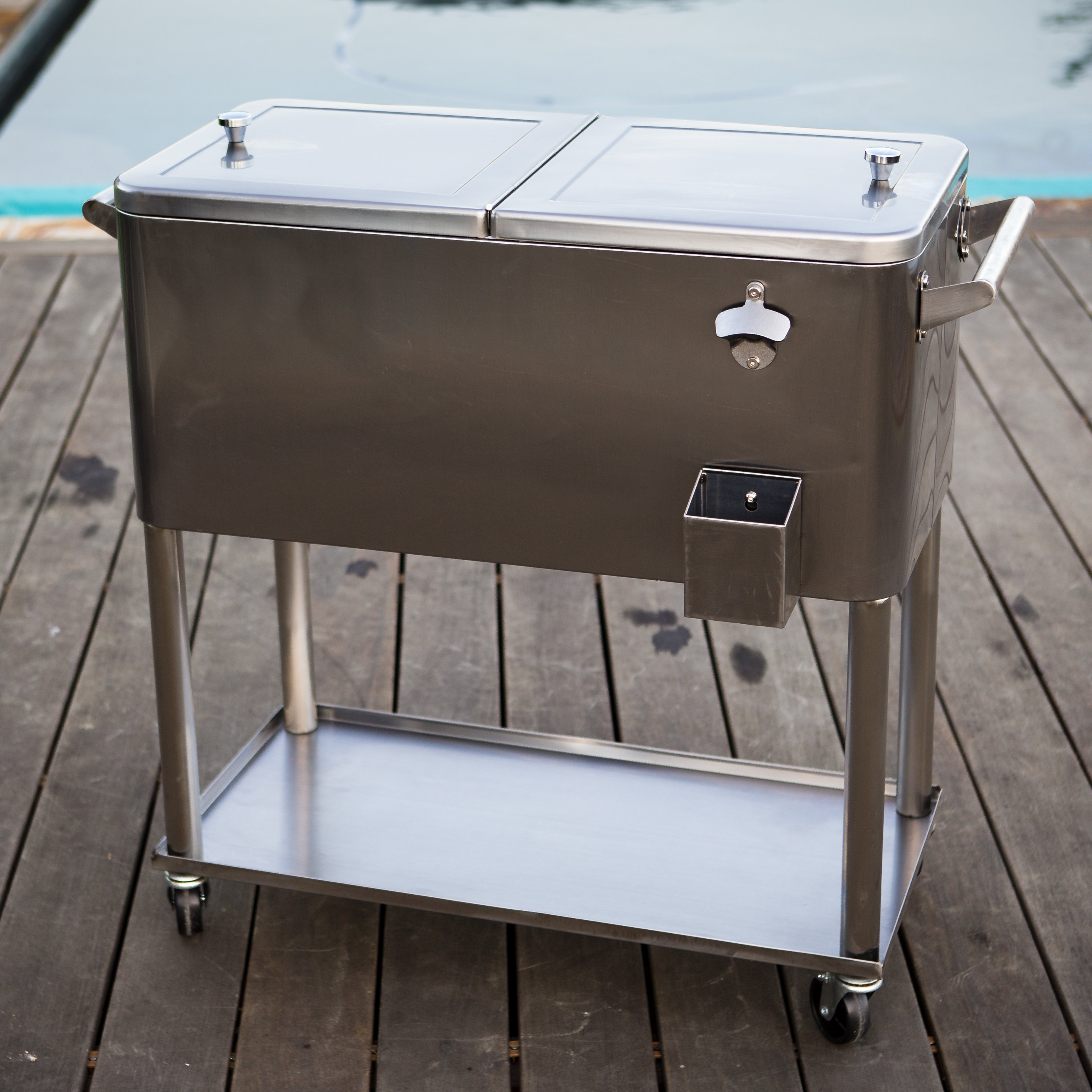 80 Qt Patio Rolling Cooler