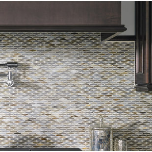 Gl Hexagon Backsplash Tile You Ll Love Wayfair Mochachino Hexagon Gl Mosaic Tile In Taupe