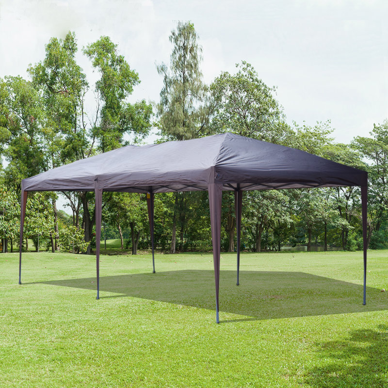 Outsunny 20 Ft W X 10 Ft D Steel Pop Up Party Tent Canopy Reviews Wayfair