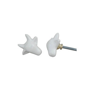 Cow Ceramic Cabinet Novelty Knob (Set of 2)