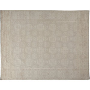 Oushak Hand-Knotted Ivory Area Rug