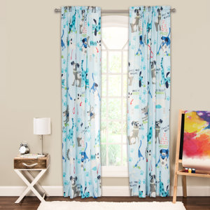 Chase Your Dreams Wildlife Sheer Rod Pocket Single Curtain Panel