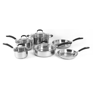 Prime 10-Piece Stainless Steel Cookware Set