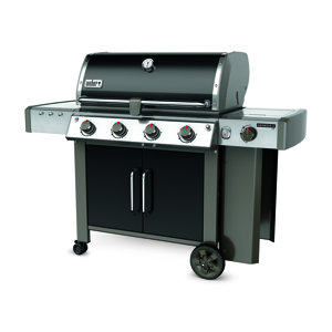 Genesis II LX E-440 4-Burner Propane Gas Grill with Side Shelves
