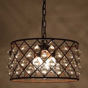 Edison Hattie 3-Light Crystal Chandelier