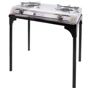 2-Burner Outdoor Stove with Stand