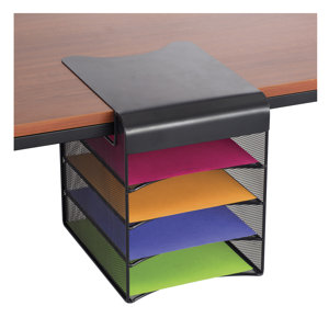 Mesh Solid Top Horizontal Hanging Paper Tray