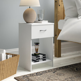 Slim White Bedside Table Wayfair Co Uk Quickview