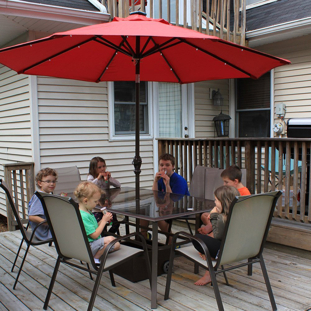 Abba Patio 9 Lighted Umbrella Reviews Wayfair