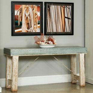 Zinc Top Console Table Wayfair Huffman Zinc Top Console Table