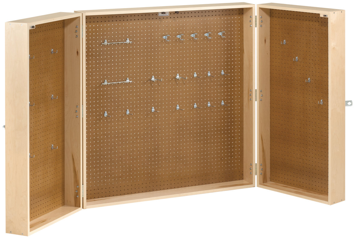 Shain Three Section Storage with 1/8" Pegboard & Reviews Wayfair