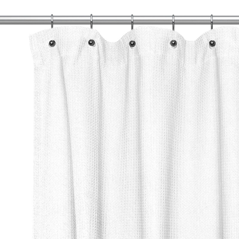 Sweet Home Collection Waffle Weave Cotton Shower Curtain Reviews Waffle Weave Cotton Shower Curtain