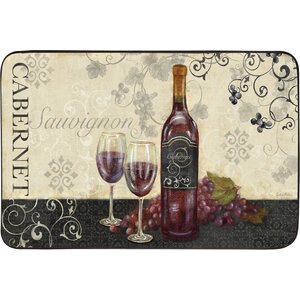 Larson Glasses of Wine Kitchen Mat