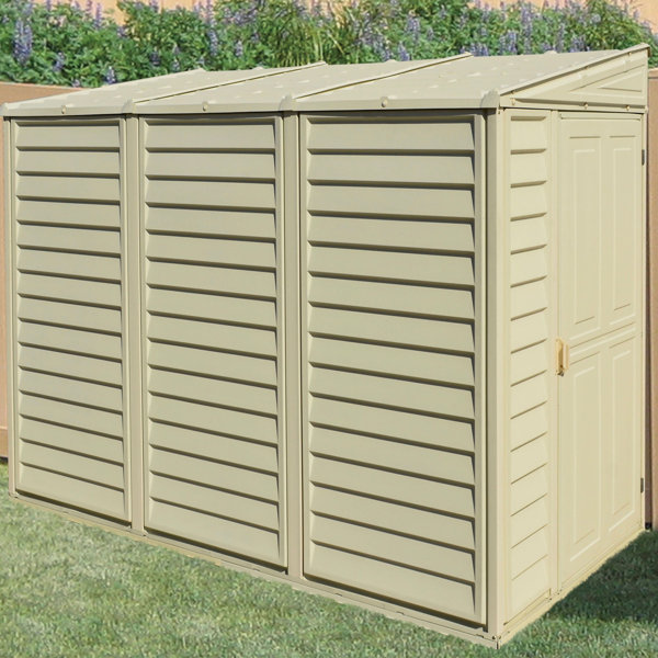 Duramax SideMate 4 ft. W x 8 ft. D Plastic Lean-To Storage ...