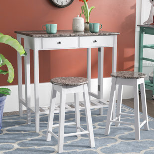 Breakfast Table For 2 Wayfair Cardwell Breakfast 3 Piece Dining Table Set