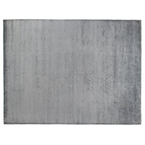 Contemporary Hand-Knotted Wool/Silk Light Blue Area Rug