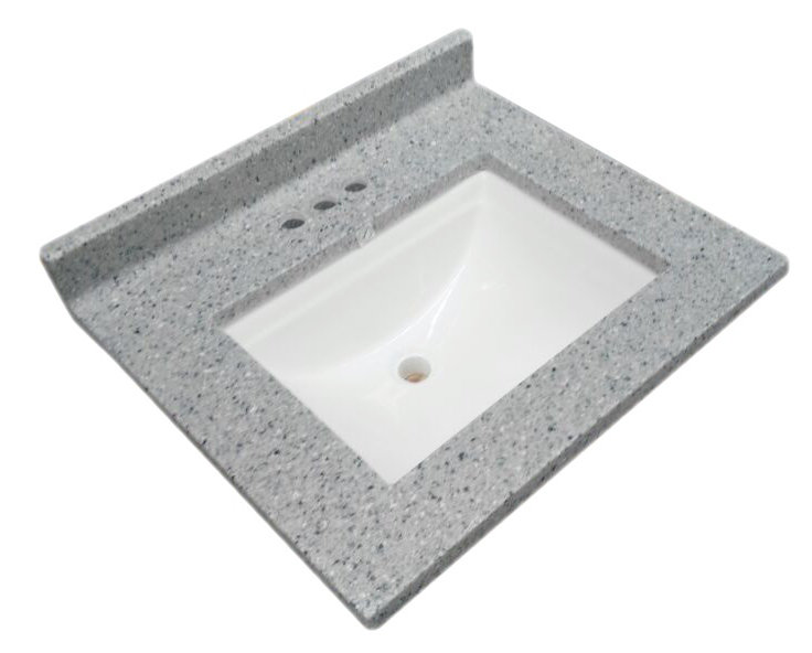 Design House Wave Cultured Marble 37 Single Bathroom Vanity Top Wave Cultured Marble 37 Single Bathroom Vanity Top