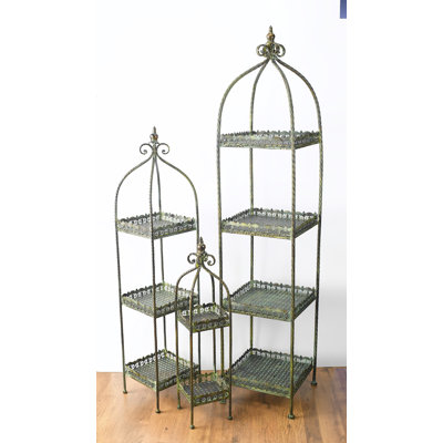 AA Importing 3 Piece Plant Stand Set