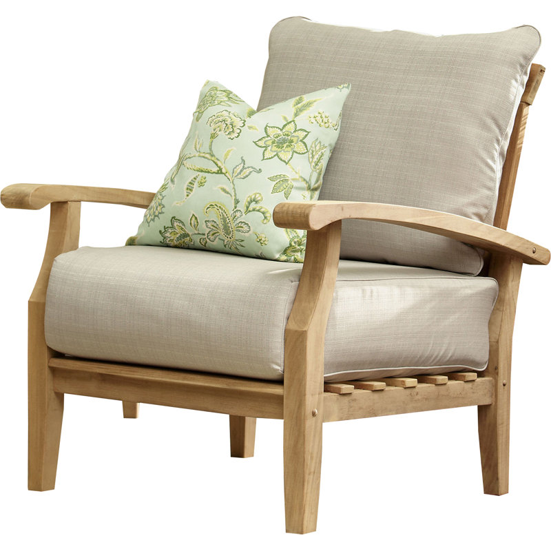 Birch Lane™ Heritage Summerton Teak Patio Chair with Cushions & Reviews Birch Lane