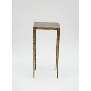 Cala Hammered Accent Table Wayfair Mickinley Iron Hammered End Table