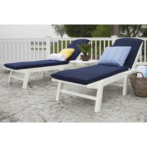 Nautical 3 Piece Chaise Set with Cushions