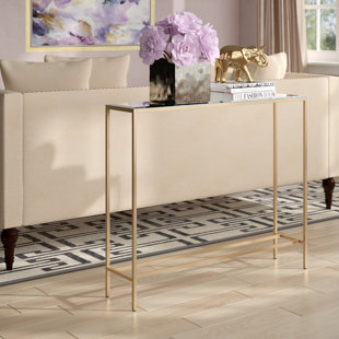 Modern Small Console Tables Allmodern Romaine Console Table With Mirrored Top