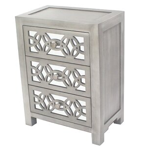 Hubert Mirrored 3 Drawer Chest