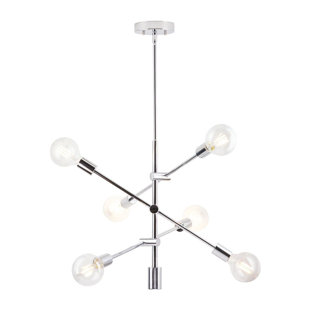 Modern Chrome Metal Chandeliers Allmodern Quickview