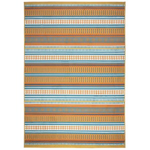 Melva Orange/Blue Indoor/Outdoor Area Rug