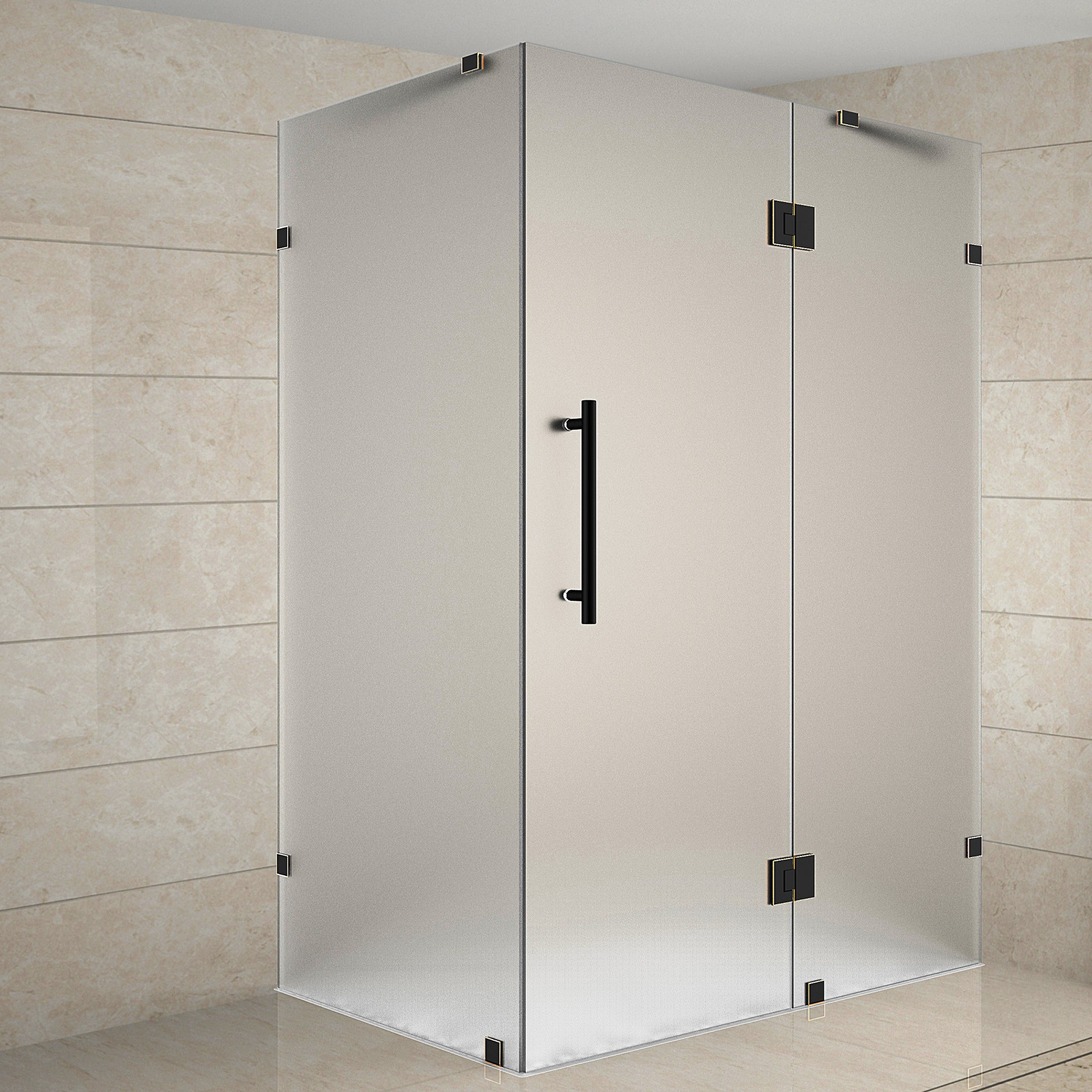 Aston Avalux 40" x 34" x 72" Completely Frameless Hinged Shower