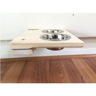Elevated Cat Food Bowls Wayfair 3 Cat Mod Feeder Handcrafted Elevated Wall Mounted Shelf Tree