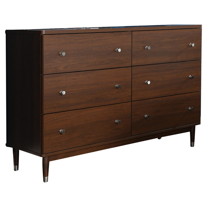 South Shore Olly Mid Century Modern 6 Drawer Double Dresser & Reviews