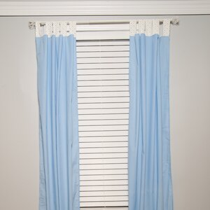 Darla Solid Semi-Sheer Tap Top Curtain Panel