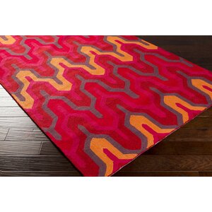 Sudbury Hand Hooked Cherry Area Rug