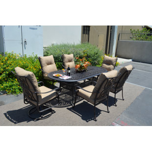 Egg Shaped Chair Patio Wayfair Florence 7 Piece Dining Set With Cushions By K B Patio