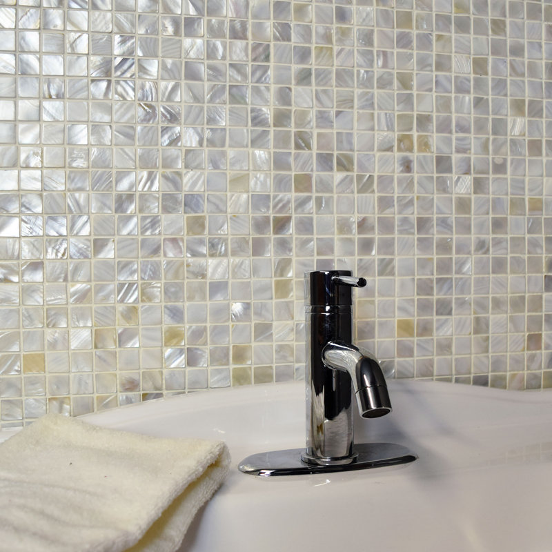 White Pearl Hexagon Tile White Backsplash Tile