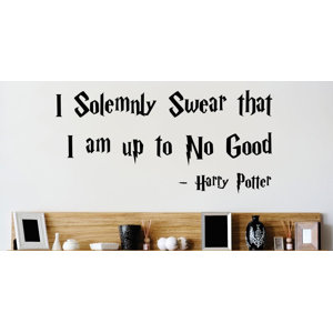 I Solemnly Swear That I Am Up to No Good Harry Potter Wall Decal