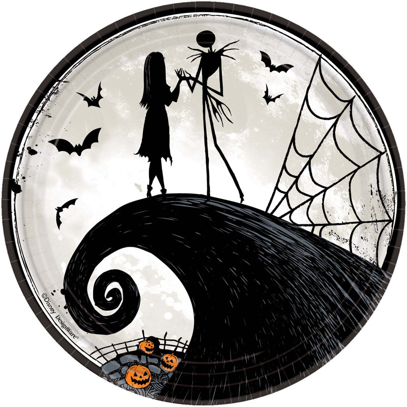 halloween disney tim burtons nightmare before christmas paper appetizer plate - Tim Burtons The Nightmare Before Christmas halloween disney tim burtons nightmare before christmas paper appetizer plate - Tim Burtons The Nightmare Before Christmas