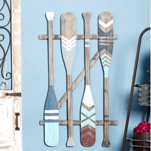 Nautical Wall Accents You Ll Love Wayfair Coastal Oars Wall Décor