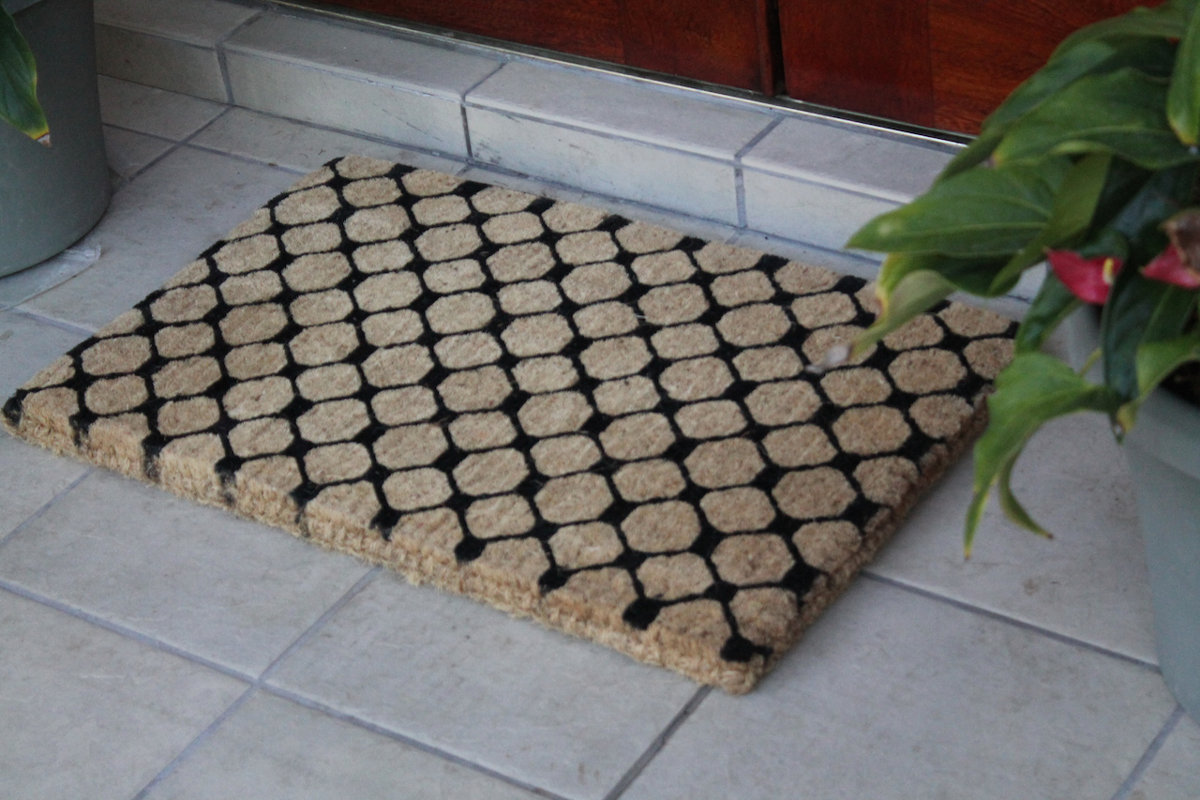 Black Check Geometric Doormat & Reviews AllModern