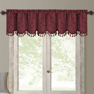 Red Valances Kitchen Curtains You Ll Love Wayfair Mia Curtain Valance