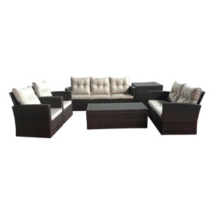 6 Piece Outdoor Furniture Set Wayfair Carlene 6 Piece Sofa Set With Cushions