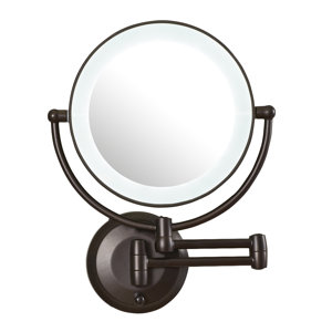 Aldona LED Lighted 1X/10X Magnification Mount Wall Mirror
