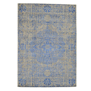 Eco Friendly Area Rugs You Ll Love Wayfair One Of A Kind Quezada Mamluk Hand Knotted 8 9 X 13 Wool Silk Blue Gray Area Rug