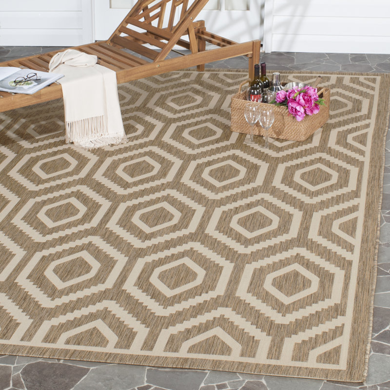 Langley Street Miami Brown/Tan Indoor/Outdoor Area Rug & Reviews Wayfair